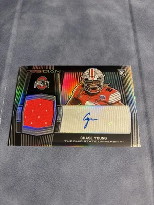 2020 Panini Chronicles Draft Picks Obsidian Chase Young Rookie Patch Auto #d /49 - Image 1 of 2