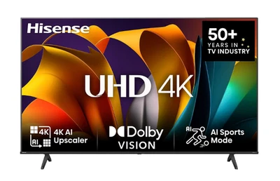 Hisense Smart TV 65A6N 65 Zoll 4K LED UHD HDR AI Dolby Vision Schwarz Fernseher - Bild 1 von 4