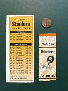 KORDELL STEWART 1st RUSH TD 1995 Patriots Steelers ticket stub BLEDSOE 3TD - Picture 1 of 2
