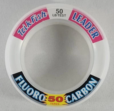 1 carrete Trik Fish FLUOROCARBONO material líder 50 libras. Prueba 50 yardas - carrete nuevo Foto 1 de 2