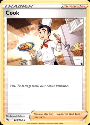 Pokemon - 2X Cook #228/264 - SWSH08: Fusion Strike Uncommon - Image 1 of 2