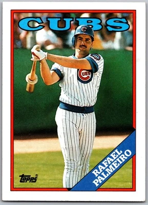 1988 Topps Rafael Palmeiro #186 Chicago Cubs  - Image 1 of 2