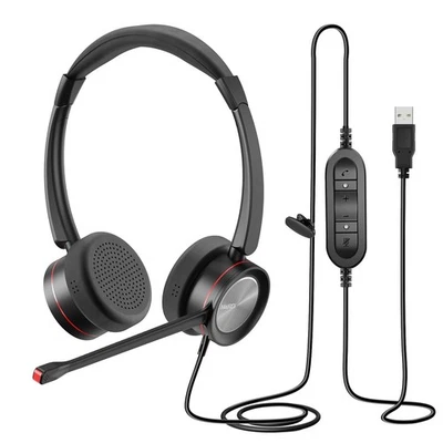 USB Headset with Mic for PC, Computer Headset with Microphone Noise Canceling... - Image 1 of 4