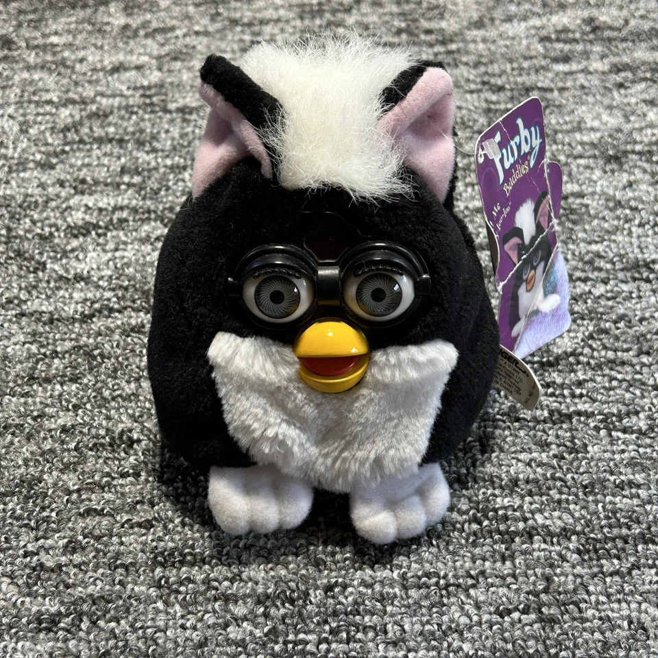 Furby 1999 Tiger Plush Beanie Buddies Black "Good Joke" Vintage Rare Cuddly 5” - Image 1 of 4