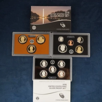 2016 US Mint Silver Proof Set w/ Box & COA - Free Shipping US - Image 1 of 4