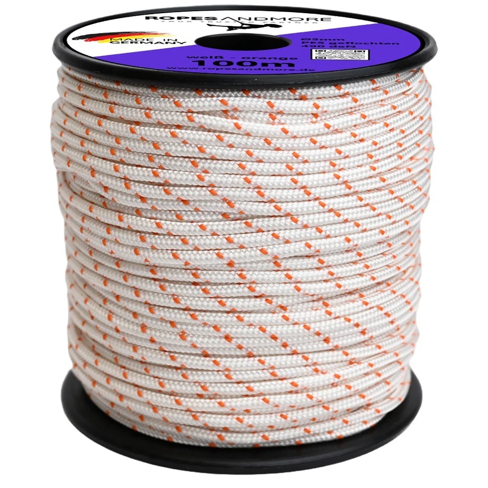 ROPES AND MORE Polyesterseil PES Seil Ø5mm geflochten Schnur Seil Kordel 10m - 800m Made in DE
