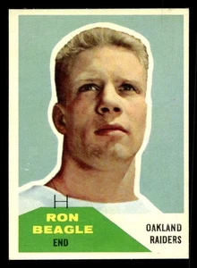 Fleer Ron Beagle 132 1960 casi nuevo radiocontrol fútbol Oakland Raiders - Imagen 1 de 2