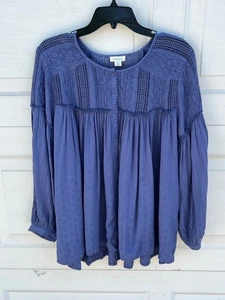 Sundance Bluse Damen Blau Boho Puff Langarm M - Bild 1 von 4
