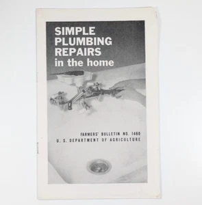 Simple Plumbing Repairs (1948) USDA Farmers' Bulletin #1460 - Vintage Home Guide - Imagen 1 de 6