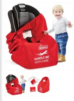Bolsa de viaje para asiento de auto Kiddi Go para vuelos de avión - Aprobada para verificar puertas - Roja Foto 1 de 3
