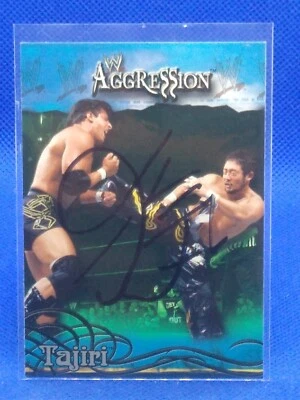 AUTOGRAPH Tajiri 2003 Fleer WWE Aggression #72 - Image 1 of 2