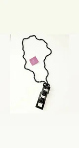 Jess David Black Faceted Bead Necklace w/Pendant - Picture 1 of 4