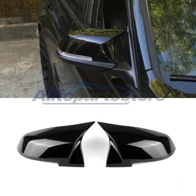 Gloss Black Door Side Mirror Cover Caps For BMW F20 F87 M2 F23 F30 F32 F36 X1 i3 - Imagem 1 de 4