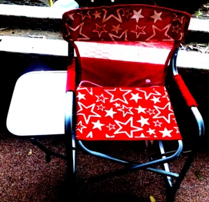 Members Mark~Kid's Red & White Director's Folding Chair With Tray UT-4528 (CN) - Picture 1 of 24