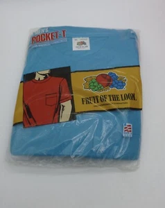 Vintage Fruit of the Loom 1991 Pocket T-Shirt Made in USA Mens XL - Picture 1 of 2