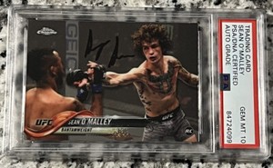 SEAN O'MALLEY Signed Autograph 2018 UFC Topps Chrome Card RC #84 PSA Gem Mt 10