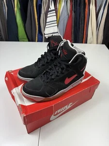 Nike Air Flight Lite High Black/University Red-Wolf Grey - Picture 1 of 7