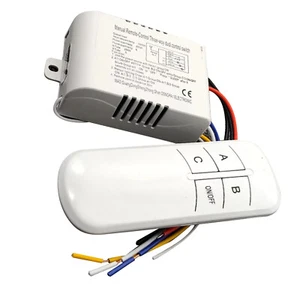 3 Ways ON/OFF AC 220V Wireless Receiver Lamp Light RF Remote Control Switch Kit - Picture 1 of 8