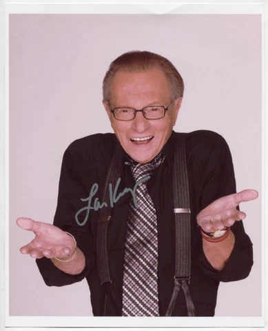 Larry King TV Host Autographed 8"x10" Photo w/COA WWE5-66 Cover