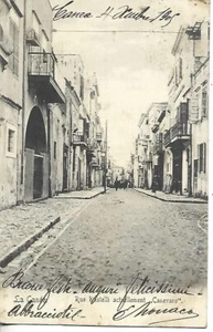 1905 GREECE CRETA CHANIA KASTELLI STREET, CURRENTLY CANEVARO ITALIAN LEVANT POST - Picture 1 of 2
