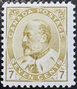CANADA NO 92,  KING EDWARD VII, F MINT LH, (KF648) - Picture 1 of 2