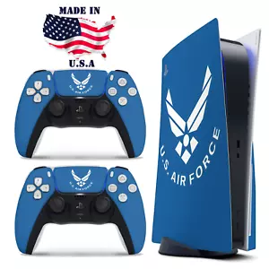 PS5 Disc Version Console & Controller Vinyl Skin Decal Wrap US Air Force - Picture 1 of 3