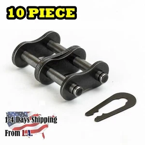 60-2 Eslabón de conexión de cadena de rodillos de doble hebra (10PCS) - Imagen 1 de 4