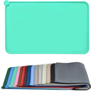Silicone Waterproof Dog Cat Pet Feeding Mats,Anti Slip Pet Bowl Mats,Pet Feeding - Picture 1 of 13