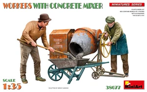 MiniArt 1/35 38077 Trabajadores con Hormigonera (Serie Miniaturas) (2 Figuras) - Imagen 1 de 1