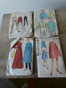 Vintage used patterns 60's/70's for some basics inc dressing gown - Picture 1 of 7