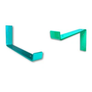Mint Green scaffold board shelf brackets - 100mm - 325mm - RAL 6029 - Coloured  - Picture 1 of 5