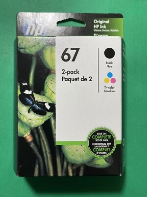 Genuine HP 67 B/C Ink Cartridge Combo-HP2752 6455 4155 6055 2852e printer - Image 1 of 4