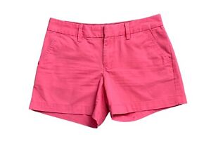 TOMMY HILFIGER Womens Size 2 Pink Preppy 100% Cotton Casual Chino Shorts