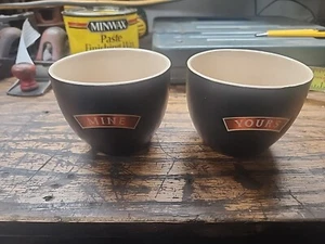 Bailey's Irish Cream -Set of  2 Yours & Mine Expresso Coffee Cups Mugs - Picture 1 of 4