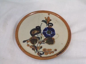 Mexican Pottery Salad Dessert Plate Quail & Flowers 5.5" diameter - Bild 1 von 3