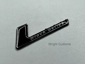 NEW BLACK SERIES GLOSS BLACK AND CHROME BADGE FOR MERCEDES AMG C E S CLASS - Picture 1 of 4