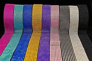 BLING RIBBON SPARKLY Sugarcraft Cake decorating Card craft mesh silver diamante - Picture 1 of 44