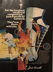 1975 Converse Jack Purcells Shoes PRINT AD Sneakers Tennis Racquet VTG 1970s - Picture 1 of 5