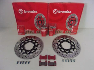 Brembo Bremsscheiben vorne + Bremsbeläge + Schrauben Suzuki GSXR 600 750 1000 - Picture 1 of 2