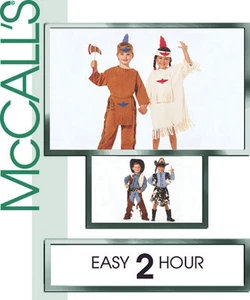 Niño/Niña Vaquero Indio Disfraz Patrón Elección 2-8 McCall's 2851/8868 NUEVO FUERA DE IMPRENTA - Imagen 1 de 2