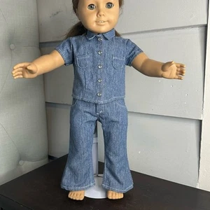American Girl Doll Clothes Vintage Pleasant Company Matching Jean Outfit Retired - Picture 1 of 9