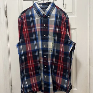 Camisa polo de manga larga con botones a cuadros talla L para hombre de EE. UU. Polo Assn - Imagen 1 de 5