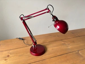 IKEA FORZA Metall rot Gelenk Tisch Schreibtischlampe im Anglepoise Stil - getestet - Bild 1 von 14