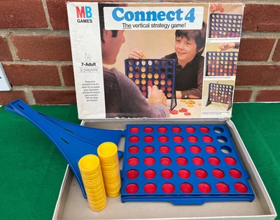 Connect 4 Game Vintage MB Games 1976 Complete LOTS SPARE COUNTERS Christmas Fun! - Image 1 of 4