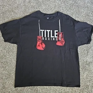 Title Boxing Black/Red/White Size XL Short Sleeve Boxing/MMA/Fighter Shirt - Picture 1 of 7