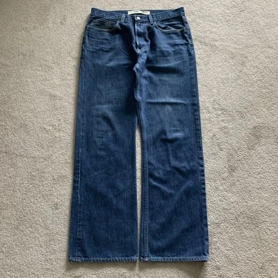 Pantalones de mezclilla Y2K Gap Boot Fit lavado medio Baumwalle 34x32 hechos en EE. UU. corte boot holgado Foto 1 de 4