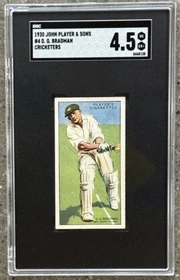 D. G. Don Bradman 1930 SGC 4.5 JOHN PLAYER & SONS #4 CRICKETTERS CRICKET Foto 1 de 2