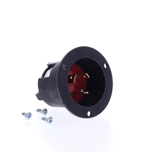 Eaton Red Twist Turn Locking Flanged Inlet L8-20P 20A 480V 2P3W AHCL820FI - Picture 1 of 5