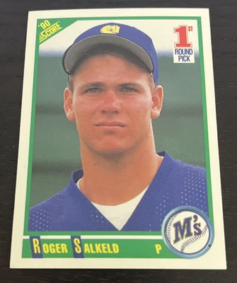 1990 Score - Roger Salkeld - 1st Round Pick - Seattle Mariners - #674 - RC - Image 1 of 2