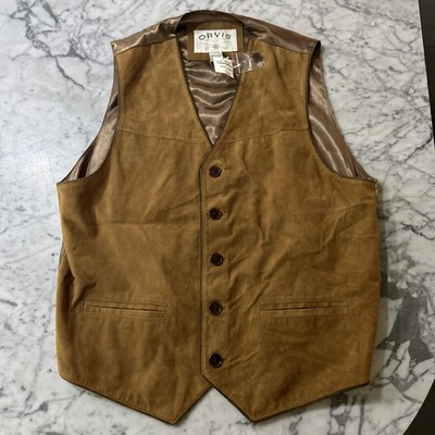 Orvis Frontier Suede Vest Men’s Size L - Image 1 of 4